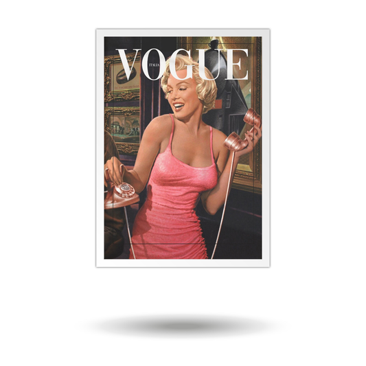 Elegant Marilyn Monroe Canvas – Vogue-Inspired Retro Glam Wall Art