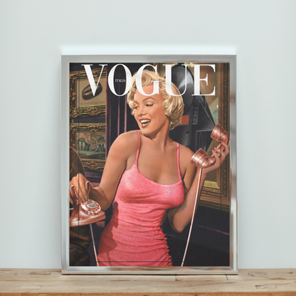 Elegant Marilyn Monroe Canvas – Vogue-Inspired Retro Glam Wall Art - Mycanvart