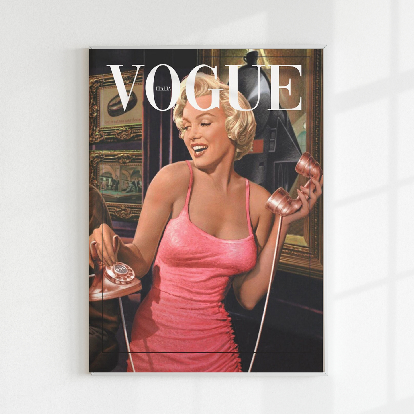 Elegant Marilyn Monroe Canvas – Vogue-Inspired Retro Glam Wall Art - Mycanvart