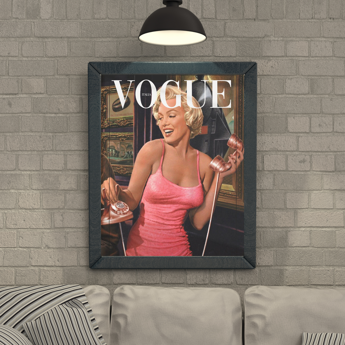 Elegant Marilyn Monroe Canvas – Vogue-Inspired Retro Glam Wall Art - Mycanvart