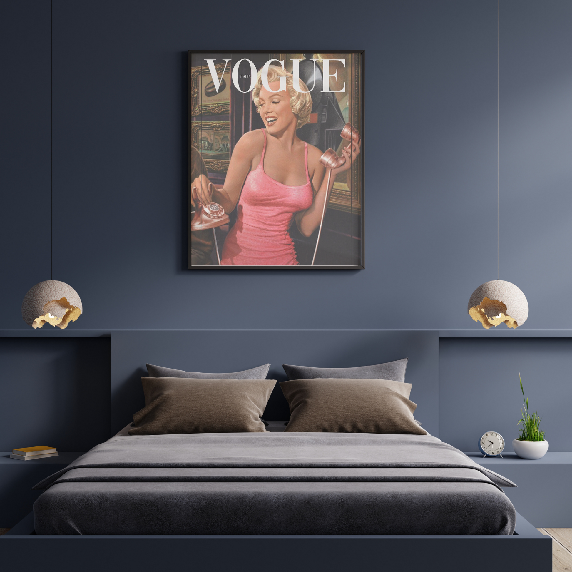 Elegant Marilyn Monroe Canvas – Vogue-Inspired Retro Glam Wall Art - Mycanvart