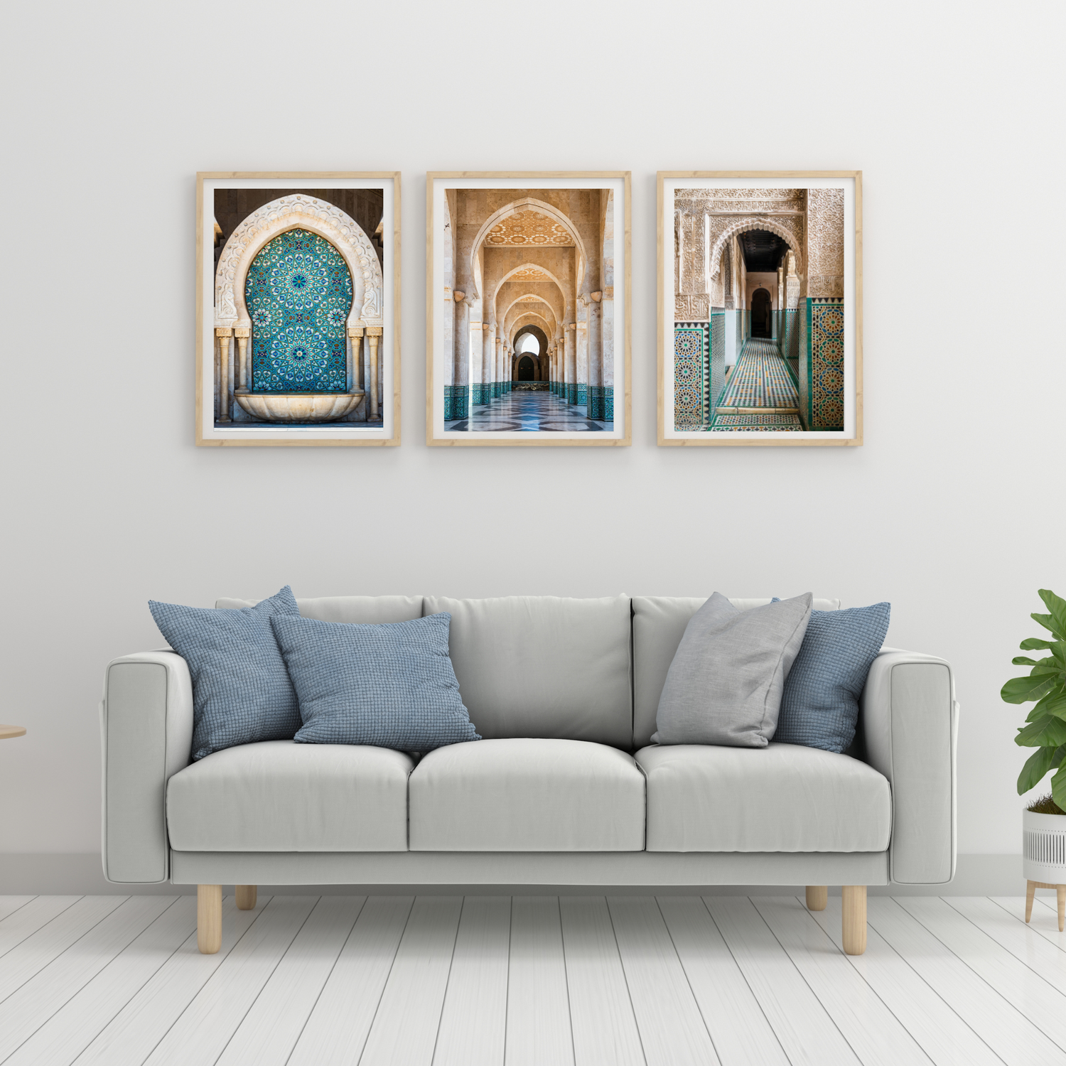 Set of 3 Morocco wall art