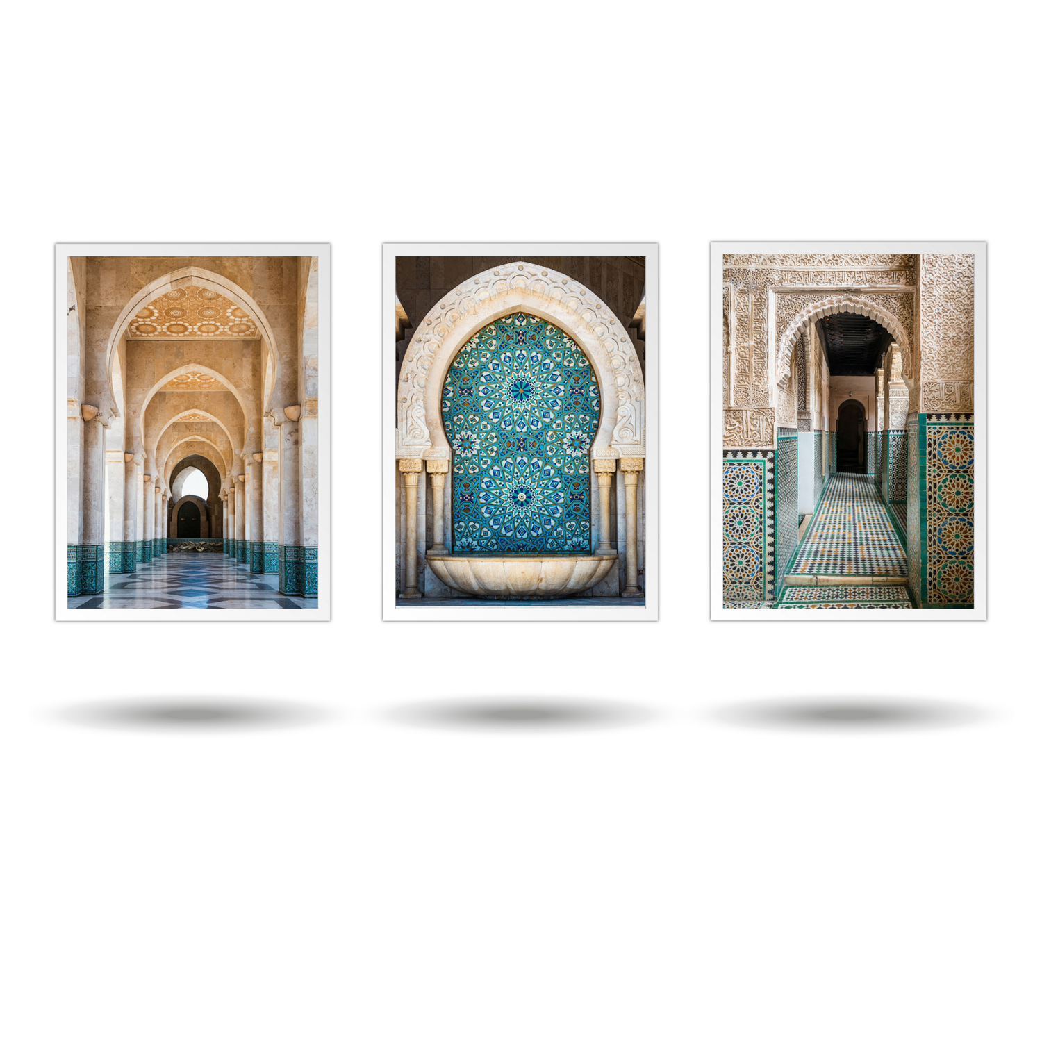 Vibrant Moroccan Craftsmanship – Set of 3 Unique Wall Art Pieces - Mycanvart