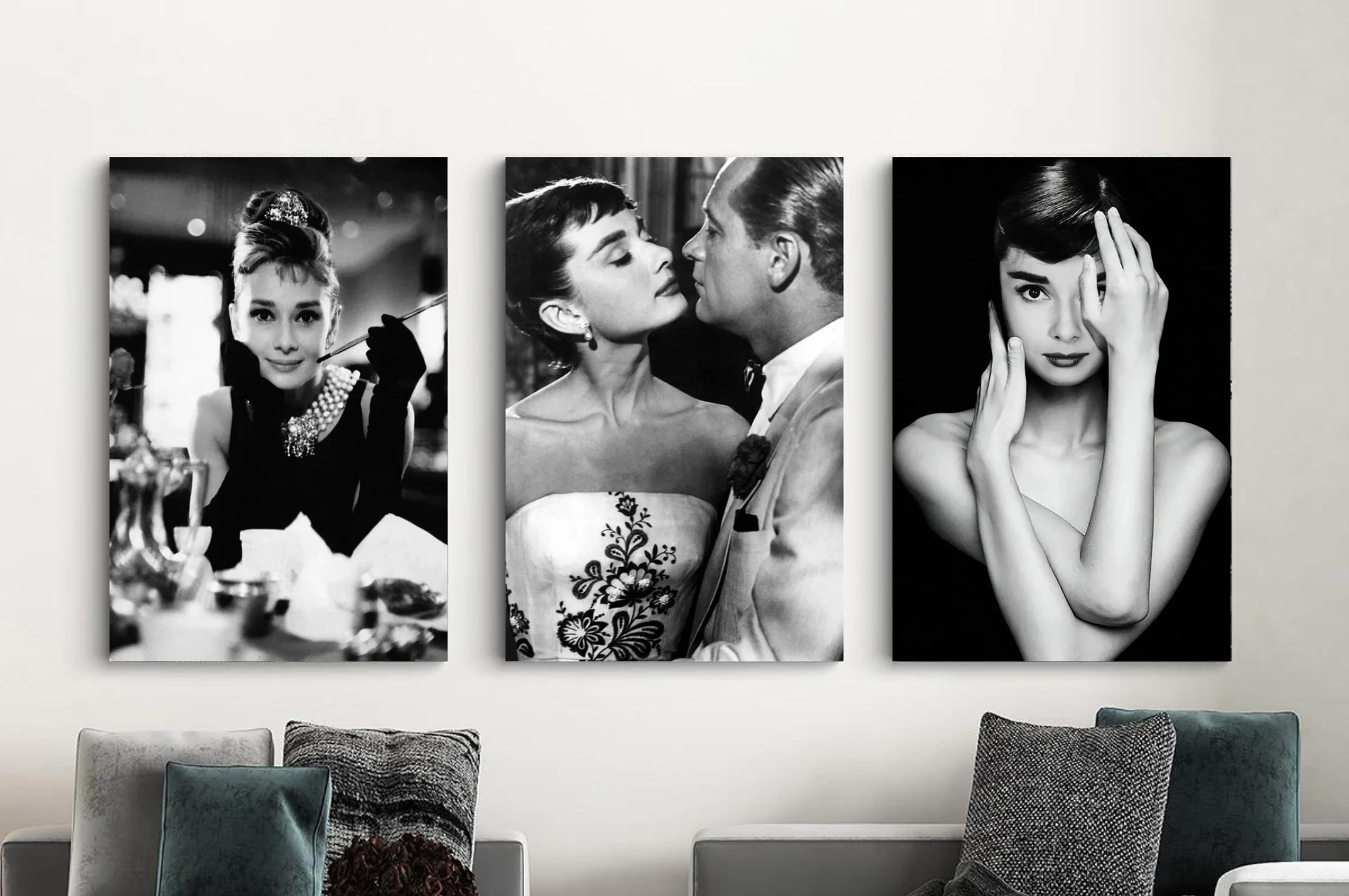 Set of 3 -  Hepburn Wall art